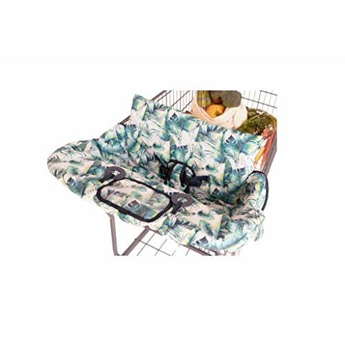 BINXY BABY 2-in-1 Cushy Cart Cover and High Chair Cover | Universal Fit | Includes Storage Pouch (Tropical Days)