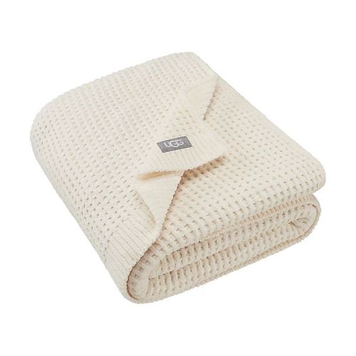 UGG® Delaney Chenille Waffle Toddler Blanket in - Snow