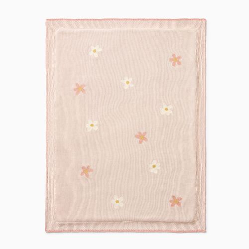 Daisy Knit Sherpa Baby Blanket
