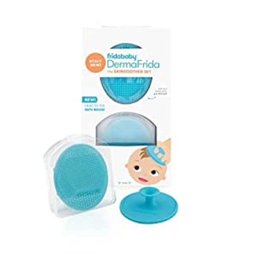 Amazon.com : Frida Baby DermaFrida The SkinSoother Baby Bath Silicone Brush| Baby Essential for Dry Skin, Cradle Cap and Eczema (2 Pack) : Baby