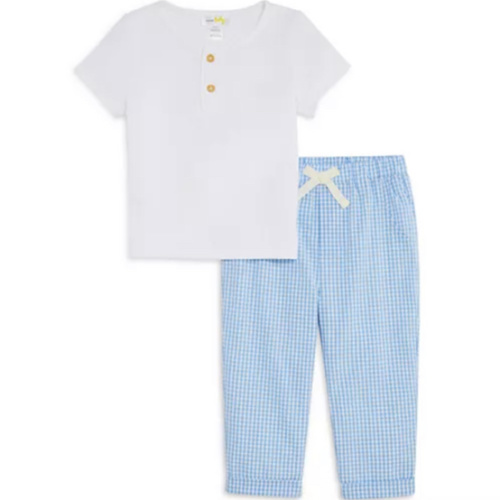 Boys' Henley Tee & Gingham Pants Set, Baby - Exclusive