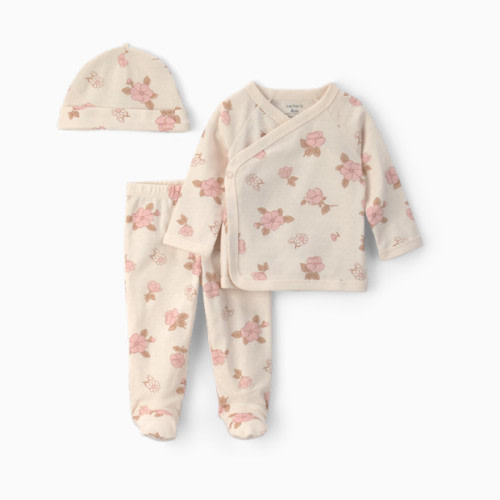 3 Piece Wrap Gift Set - Ivory Floral