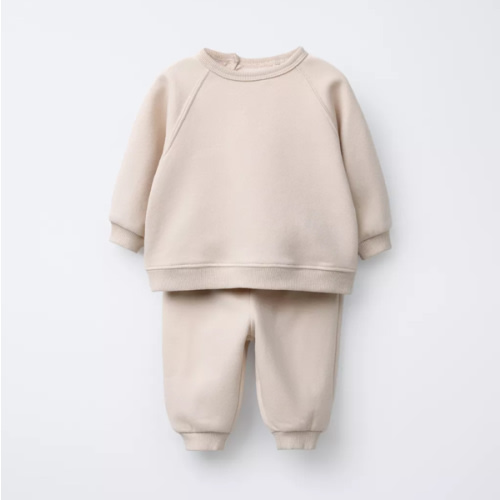 SWEATSHIRT AND JOGGER SET WITH BRUSHED INTERIOR - Light beige | ZARA United States