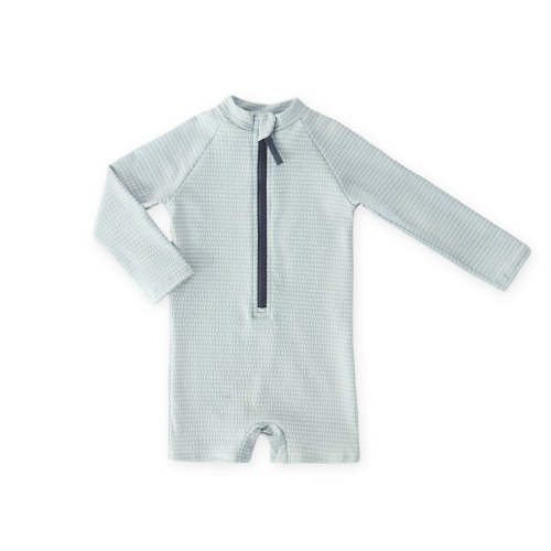 Swim Long Sleeve One-Piece - Seersucker Lake
