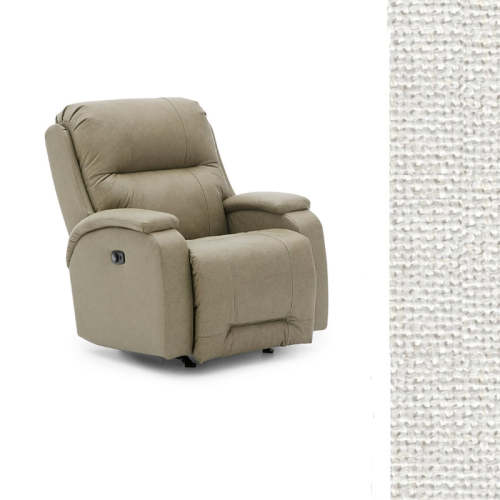Storytime by Best Chairs Maverly Power Cozzia Swivel Glider Recliner w/ Heat & Massage  - Ivory 26947C