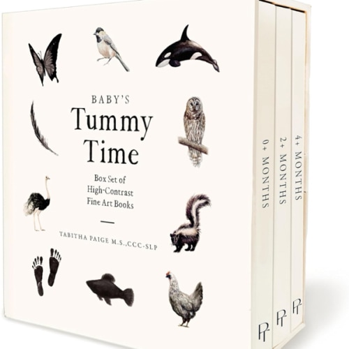 Baby's Tummy Time Book Box Set: A 3-Book Box Set of High-Contrast Art for Visual Stimulation at Tummy Time (Tabitha Paige Children's Book Series)