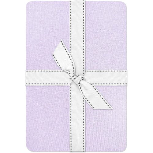 Frankie Fitted Crib Sheet 100% Organic Cotton for Baby & Toddler Mattress, Breathable for Boys & Girls, Lavender, One Size