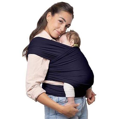 Boba Baby Wrap Carrier – Original Baby Sling Carrier for Newborns (7–35 lbs), Soft, Secure, Hands-Free & Ergonomic, Ideal for Comfortable Bonding, New Parents (Organic Fox)
