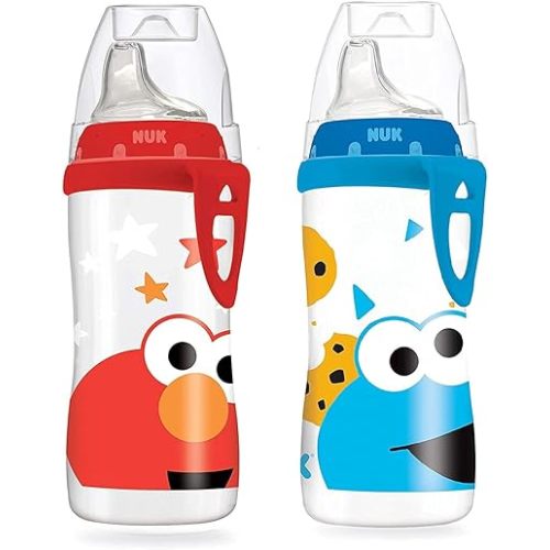 NUK Active Cup, 10 Oz, 1-Pack (2 Pack, Sesame Street)
