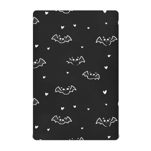 PaChyLuu Halloween Cute Bats Crib Sheets, Soft Breathable Playard Sheet, Toddler Mattress Sheets for Baby Boys or Girls, Nursery Sheet, Fit for Standard Mattress Cover