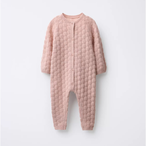 CABLE KNIT LONG JUMPSUIT - Light pink | ZARA United States