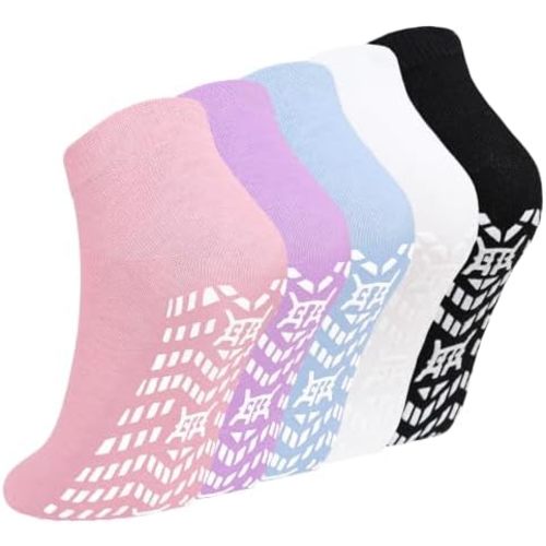 CaiDieNu Non Slip Socks for Women: Non Skid Grip Socks for Elderly Hospital
