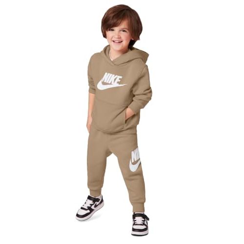 Nike Baby Sportswear Club Fleece Pullover Hoodie and Joggers 2-Piece Outfit Set (Large Swoosh Logo)