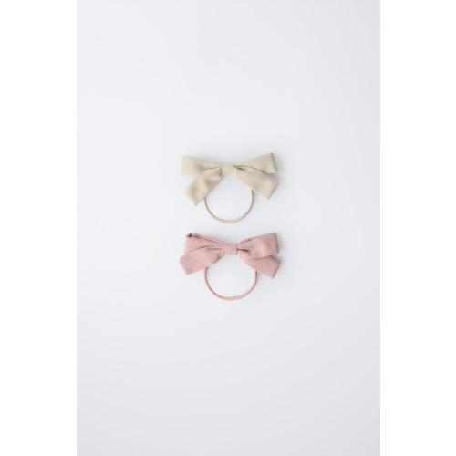 TWO-PACK OF HAIR TIES WITH BOWS