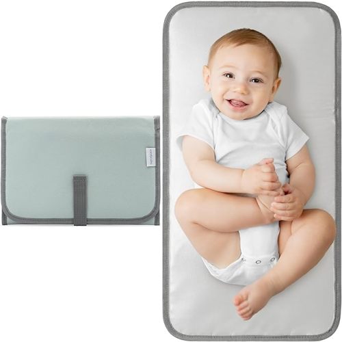 Comfy Cubs Baby Changing Pad (Compact) - Waterproof Diaper Changing Mat with Cushioned Pillow - Soft & Lightweight, Foldable Design for Travel - Stylish Colors for Boys and Girls - (Pink Blush)