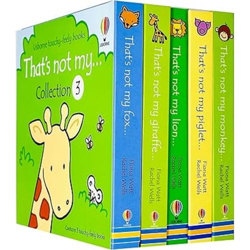 Usborne touchy-feely Books That's Not my... Collection 3: 5 Books Box Set (Fox, Giraffe, Lion, Piglet, Monkey)