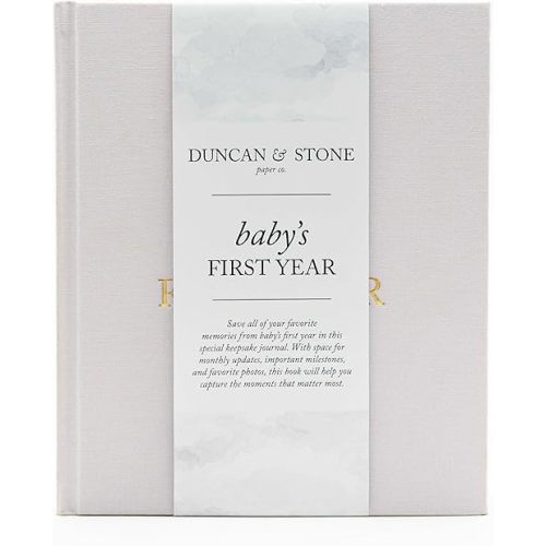 Baby First Year Book - Heirloom Keepsake Baby Memory Book to Record Important Milestones, Photos, Ultrasounds & More - Newborn Books (Lilac,112 Pages)