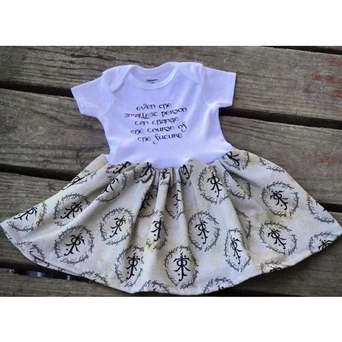 Lord of Onsie baby dress or toddler tshirt dress The rings, lotr, Hobbit, fantasy, baby shower gift, birthday custom made to order