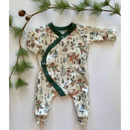 Organic Baby clothing/gender neutral baby outfit/baby forest animals party /baby boy/baby girl/baby gift/Premie-24 months/made in USA