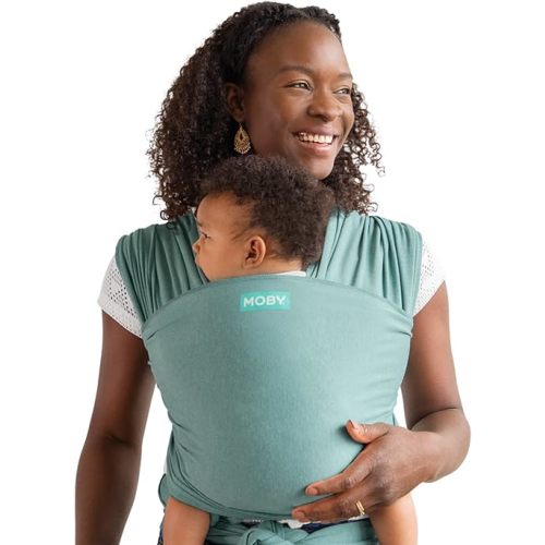 Moby Baby Wrap Carrier Element for Newborns to Toddlers (8-33lbs), Infant Sling Carrier, Ultra Lightweight & Hands Free Design, Adjustable for All Body Types (Hydro)