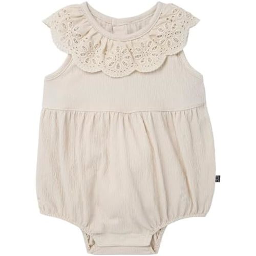 Modern Moments by Gerber Baby Girls' Lace Ruffle Bubble Romper
