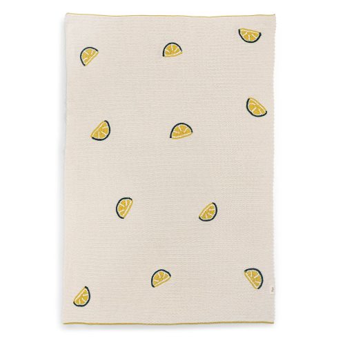 Clementine Lemon Embroidered Baby Blanket | Crane Baby