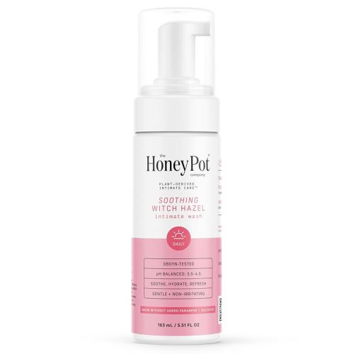 The Honey Pot Company - Witch Hazel Feminine Wash - Postpartum Essentials - Herbal Infused Hygiene Wash for Sensitive Skin - PH Balanced - Use to fill Post Partum Kit - Pregnancy Safe - 5.51 Fl Oz