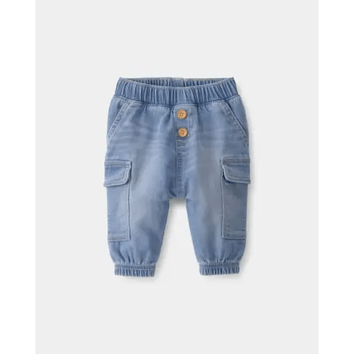 Baby Boy Denim Cargo Pocket Jogger - Light Wash - OshKosh B'gosh | Carter's