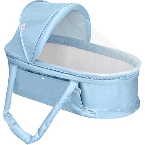 Baby Travel Bassinet Portable Bassinet (Light Blue)