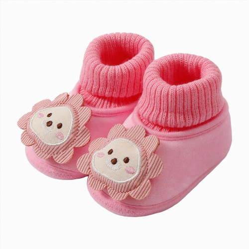 CAICJ98 Newborn Knit Booties Soft Baby Sock Boots for Infant Boys Girls First Walkers Non-Slip Baby Boy Girl Boots Pink,5(Infant)