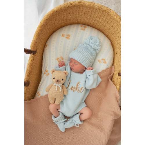 Flat Knit Romper | Sky Blue – Little and Fern