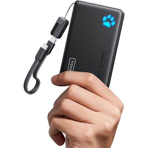 INIU 45W Fast Charging Portable Charger, Smaller 10000mAh Travel Power Bank