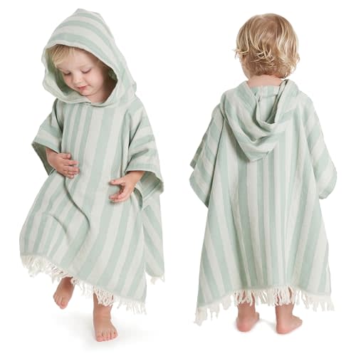 Stylish Hooded Beach Towel for Kids - Soft Cotton Poncho for Toddlers 1-3 | Extra Soft, Fast Drying Cotton - The Perfect Baby Cover Up for Beach Days, Pool and Bath Time Adventures