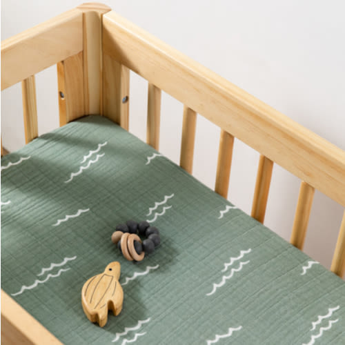 Babyletto All-Stages Bassinet Sheet in GOTS Certified Organic Muslin Cotton