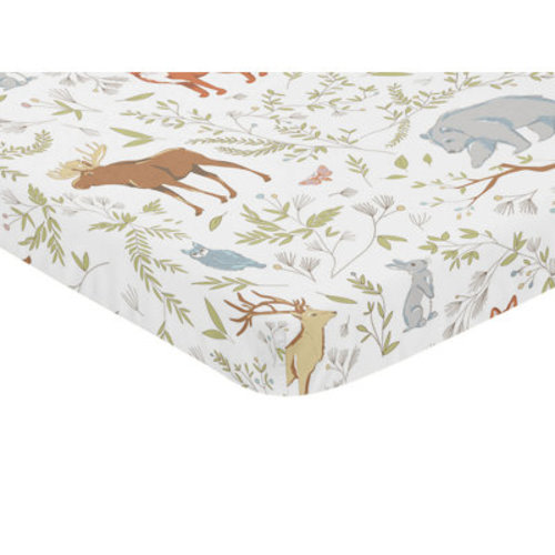 Sweet Jojo Designs Woodland Toile Mini Fitted Crib Sheet | Wayfair