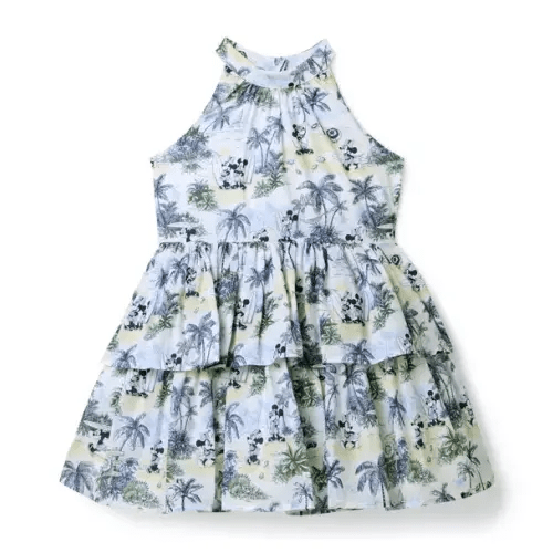 Girl White Surf Toile Disney Mickey Mouse Surf Toile Dress by Janie and Jack