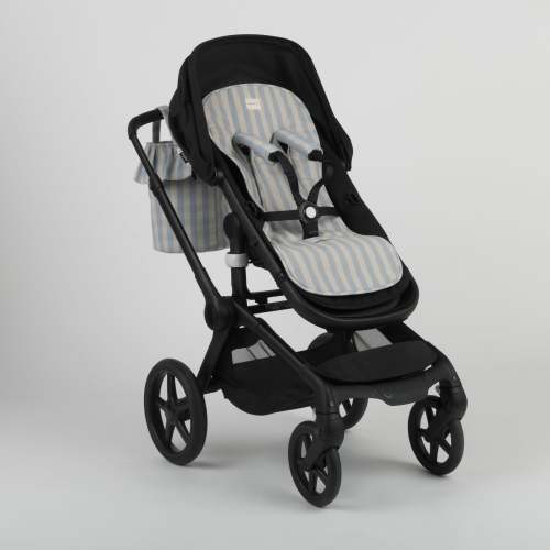 Blue + Sand Stroller Mat