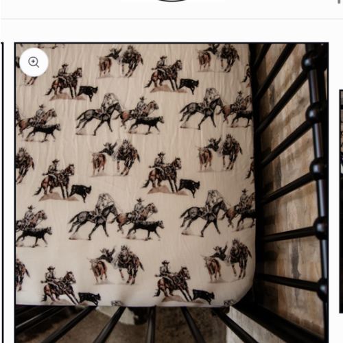 Stop the Clock Bamboo Muslin Crib Sheet – Cowkid Clothing Company