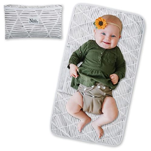 Nora’s Nursery Portable Baby Diaper Changing Pad - Waterproof Foldable Changing Mat for On-the-Go Diaper Changes - Travel Friendly, Easy Clean, Soft & Durable for Infants and Toddlers - Boho
