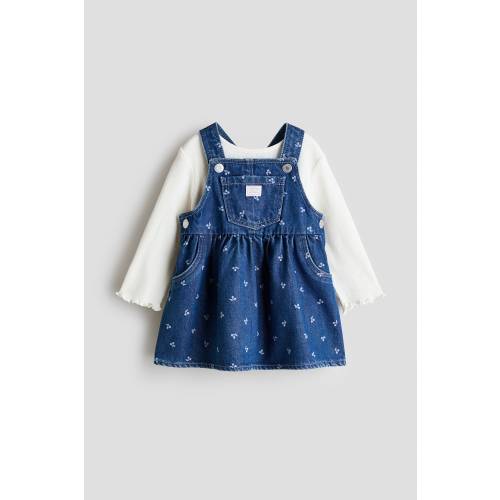 2-PIECE OVERALL DRESS AND TOP SET