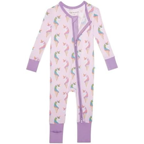 Posh Peanut Convertible Baby Sleepers - Girls Footless Baby Pajamas with 2 Way Zipper for Easy Diaper Changes