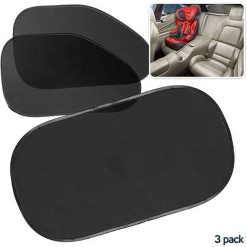 Zone Tech Car Side and Rear Window Cling On Sun Shades – 3 Pack Mesh Pop-Up Sunshade- Protects from Sun, Glare and UV Rays-Fits Most Vehicles