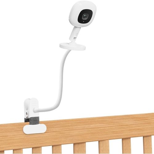 Baby Monitor Mount for Nanit Pro Smart Baby Monitor & Flex Stand, Also for Cameras with 1/4 Screw Stand, Flexible Clip Clamp Mount Adjustable Monitors Holder Without Tools or Wall Damage