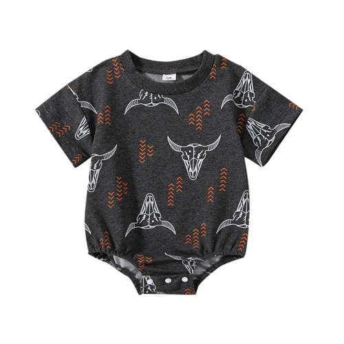 Western Baby Boy Girl Clothes 3M 6M 12M 18M 24M Tshirt Romper Oversized Onesie Short Sleeve Bodysuit Infant Summer Outfits