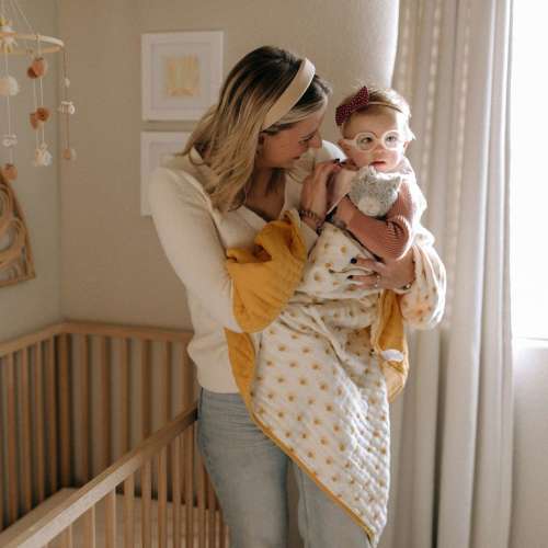 Sunny Days Muslin Baby Quilt | 100% Cotton Baby Blanket – Parker Baby Co.