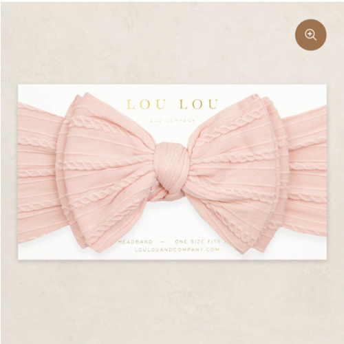 Cable Knit Headband - Blush