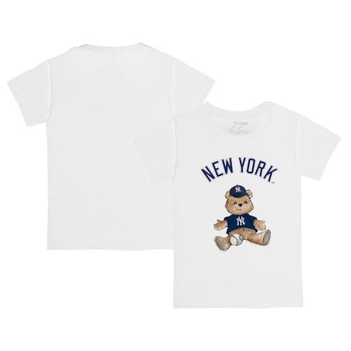 New York Yankees Tiny Turnip Infant Teddy Boy T-Shirt - White