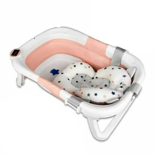 Foldable Infant Bathing Tub with Temperature Indicator