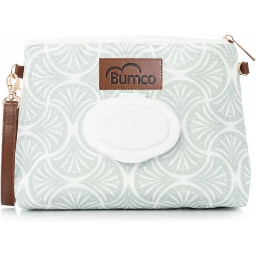 Bumco Diaper Clutch Bag - Portable Wipes Dispenser & Diaper Holder, Airtight Travel Baby Wipes Case, Wipe Dispenser Travel Baby Wipes Dispenser On the Go, Diaper Wristlet