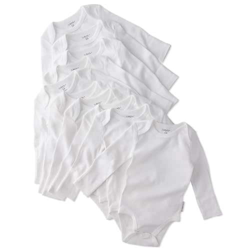 Butterblu Blake 10-Pack Long Sleeve Bodysuits 100% Organic Cotton, Unisex | GOTS certified Organic Cotton for Baby Girls, Boys, Unisex, Easy Snap On Closure, Made to Match Colors for Gifts